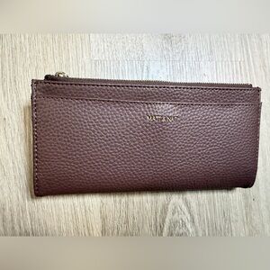 Matt & Nat Chocolate Brown Zip Wallet